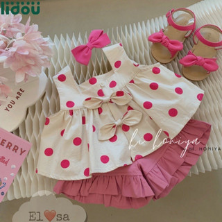 Bộ quần áo bé gái 💟 💟 bộ chấm bi nơ 💟 💟
