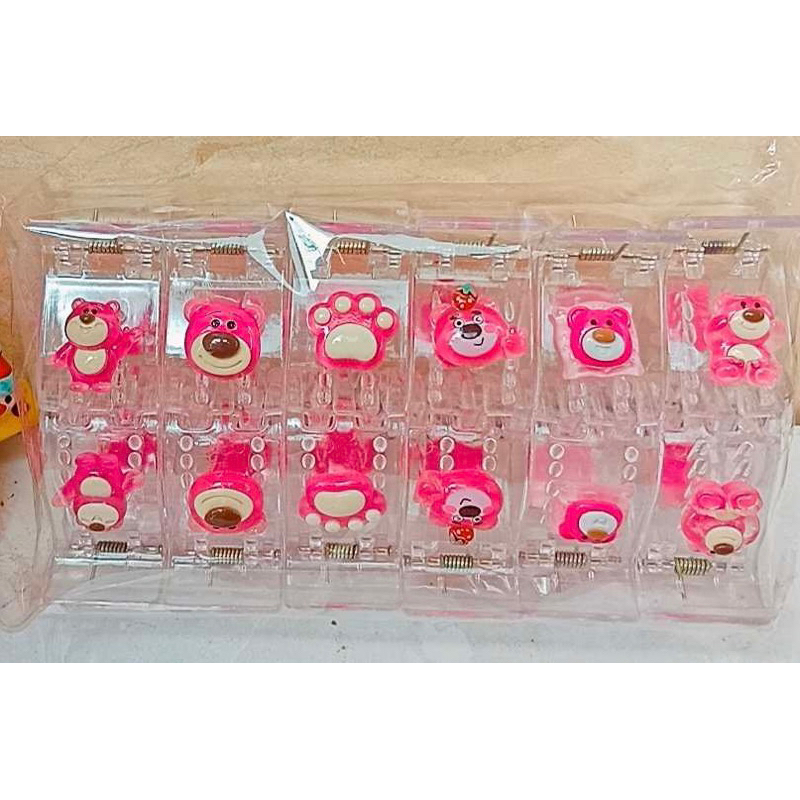 Kẹp Tóc Càng Cua Cao Cấp 5 Răng Charm Gấu Dâu Lotso Hot Trend Siêu Xinh