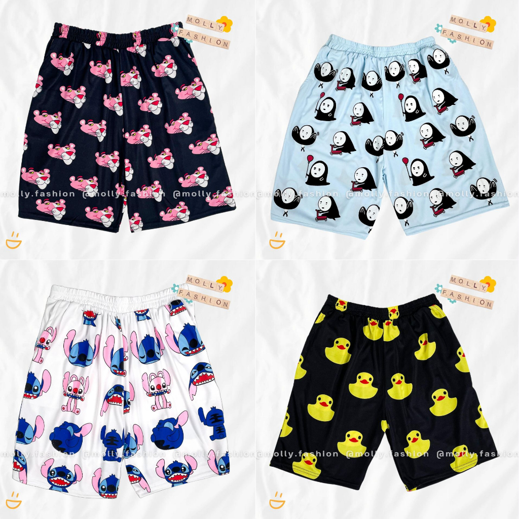 Quần short Cartoon Unisex (Nhiều mẫu) BST 01 Molly Fashion - Quần đùi nam nữ Freesize đến 65kg