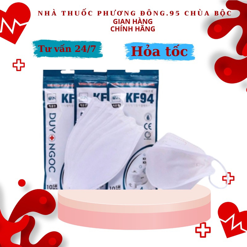 Khẩu trang y tế kf94 hãng Duy Ngọc, thùng 300 chiếc, dày 4 lớp