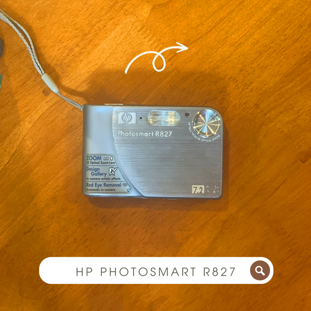 Máy ảnh HP Photosmart R827 vintage phù hợp với người bắt đầu sử dụng ngoại hình hoài cổ xinh xắn