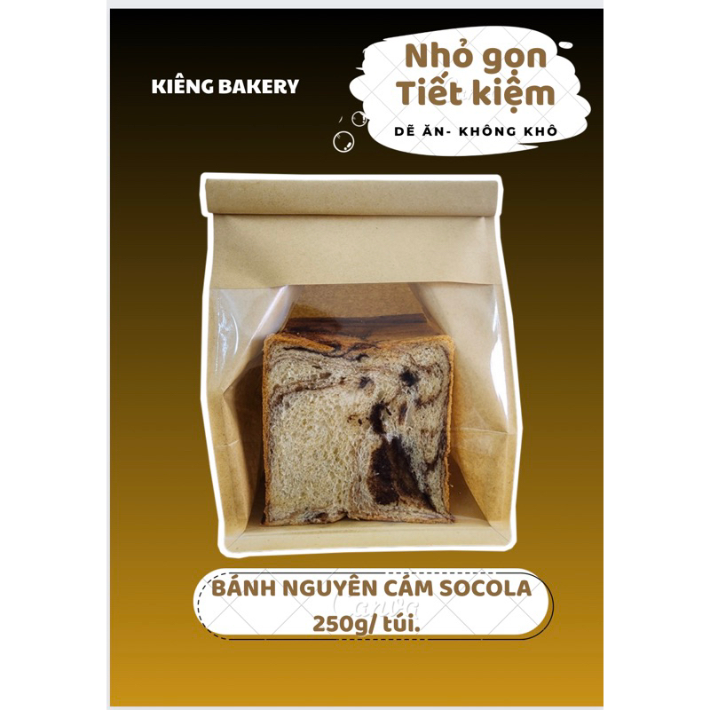 (TOÀN QUỐC) Bánh Sandwich Nguyên Cám Socola EATCLEAN 250g (Bổ Sung Canxi)
