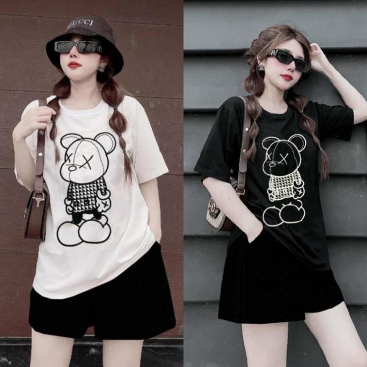 Set đồ nữ sang trọng in gấu Brearich siêu đẹp tôn dáng điệu đà, bồ đồ nữ hè nữ đẹp nhất hè này danh cho đi chơi BTT04