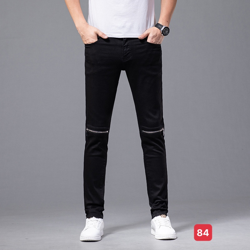 Quần jean nam kéo khóa gối phong cách cá tính HP77
