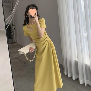 (New 2023) Váy trơn nữ chiêu eo, đầm nữ cao cấp chiết eo siêu đẹp