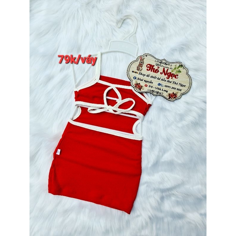 Váy body hở lưng cho bé gái