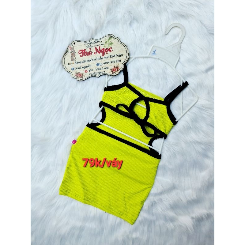 Váy body hở lưng cho bé gái