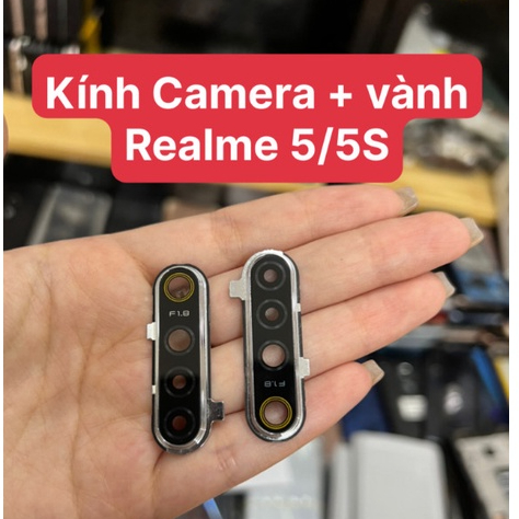 Kính camera + vành Realme 5/5S