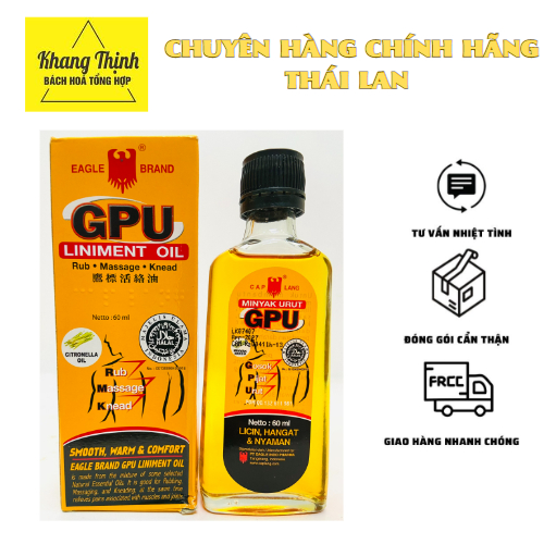 Dầu xoa bóp MINYAK URUT GPU indonesia 60ml