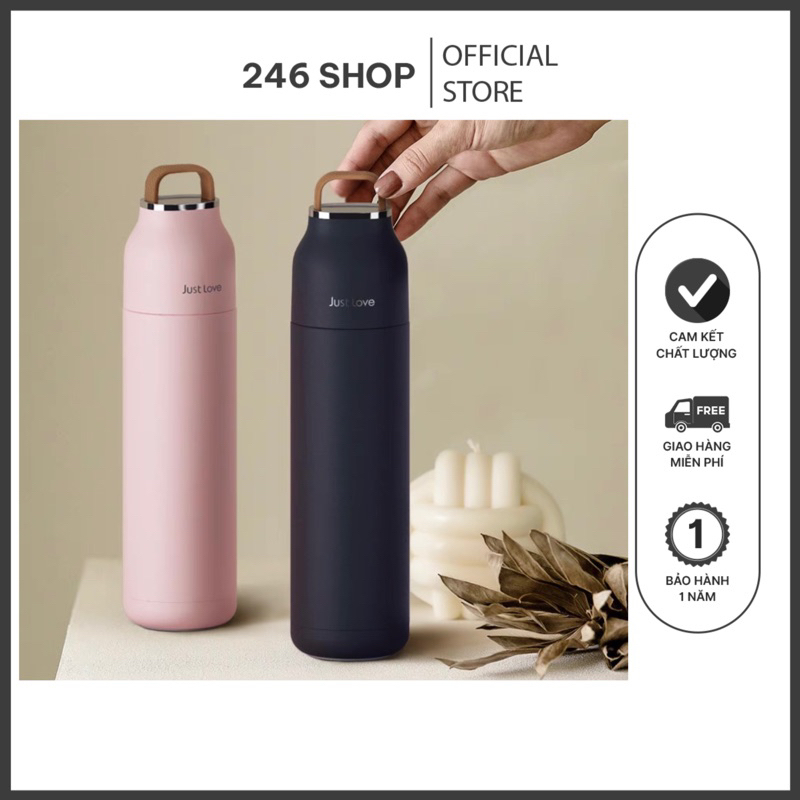 Bình giữ nhiệt  JUST LOVE 500ml Inox 304 giữ nhiệt nóng/lạnh