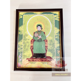 Tranh Cô Đôi Thượng Ngàn 31x40cm treo tường khung composite xịn xò