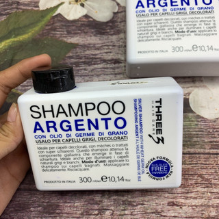 Dầu gội tím khử ánh vàng Faipa Three 3 Argento Shampoo 300ml