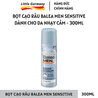 Bọt cạo râu Balea Men Sensitive dành cho da nhạy cảm 300ML - Làm mềm râu nhanh để cạo, giúp cạo râu nhẹ nhàng - hàng Đức