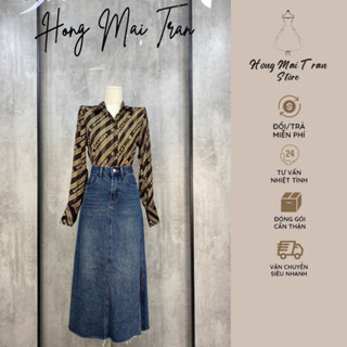  Áo sơ mi lụa công sở nữ dài tay phong cách Hàn Quốc Hong Mai Tran 