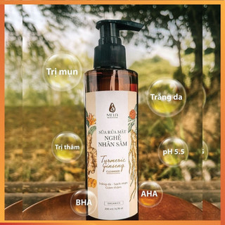  Sữa Rửa Mặt Nghệ Nhân Sâm MELA Giảm Mụn Sáng Da 200ml sạch sâu lỗ chân lông ngăn ngừa mụn 