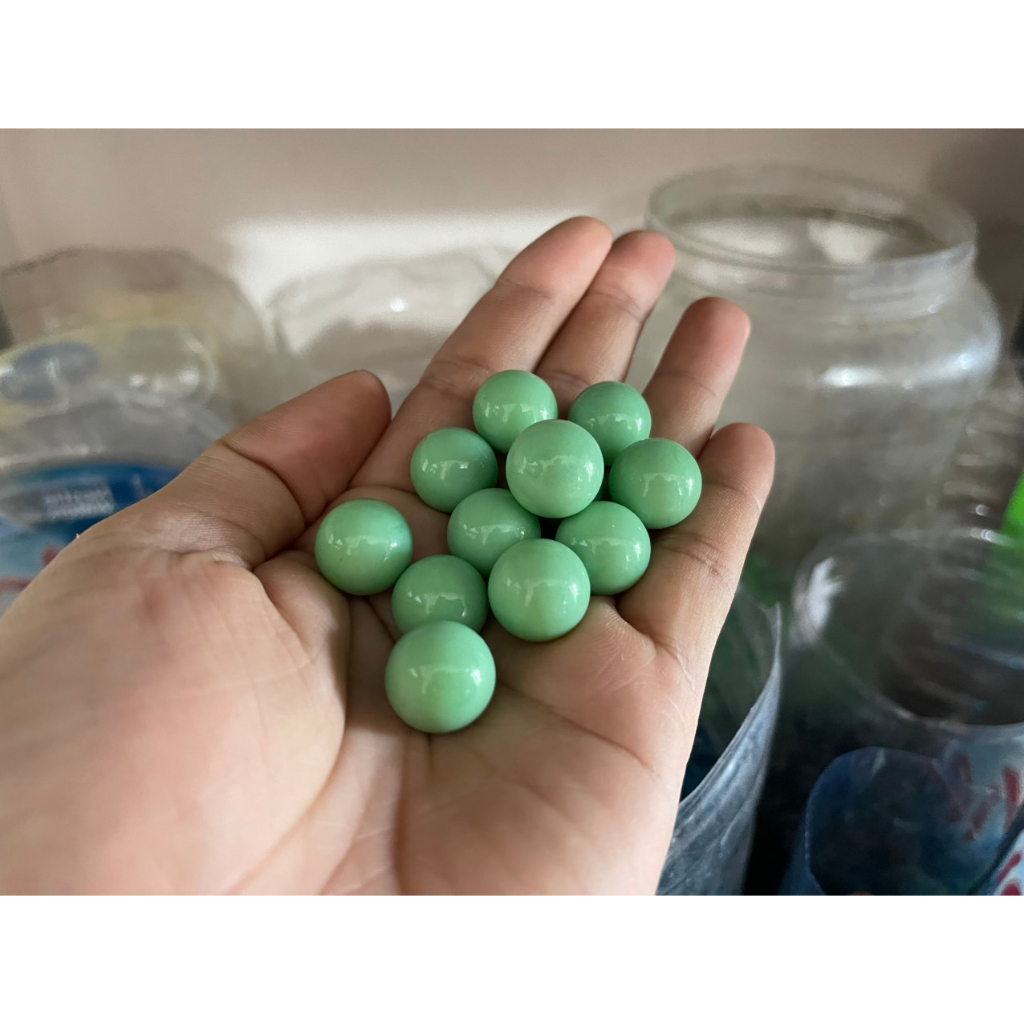 Bi ve sứ màu xanh ngọc 16mm (1 viên)