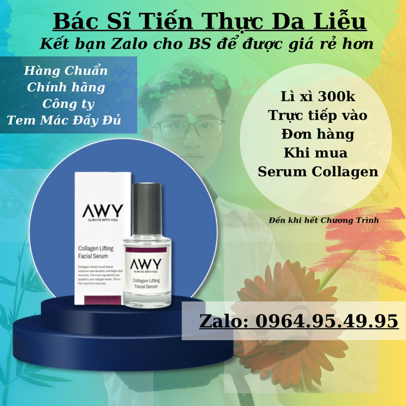 Collagen Lifting Facial Serum AWY - Cấp Ẩm, Phục Hồi Da