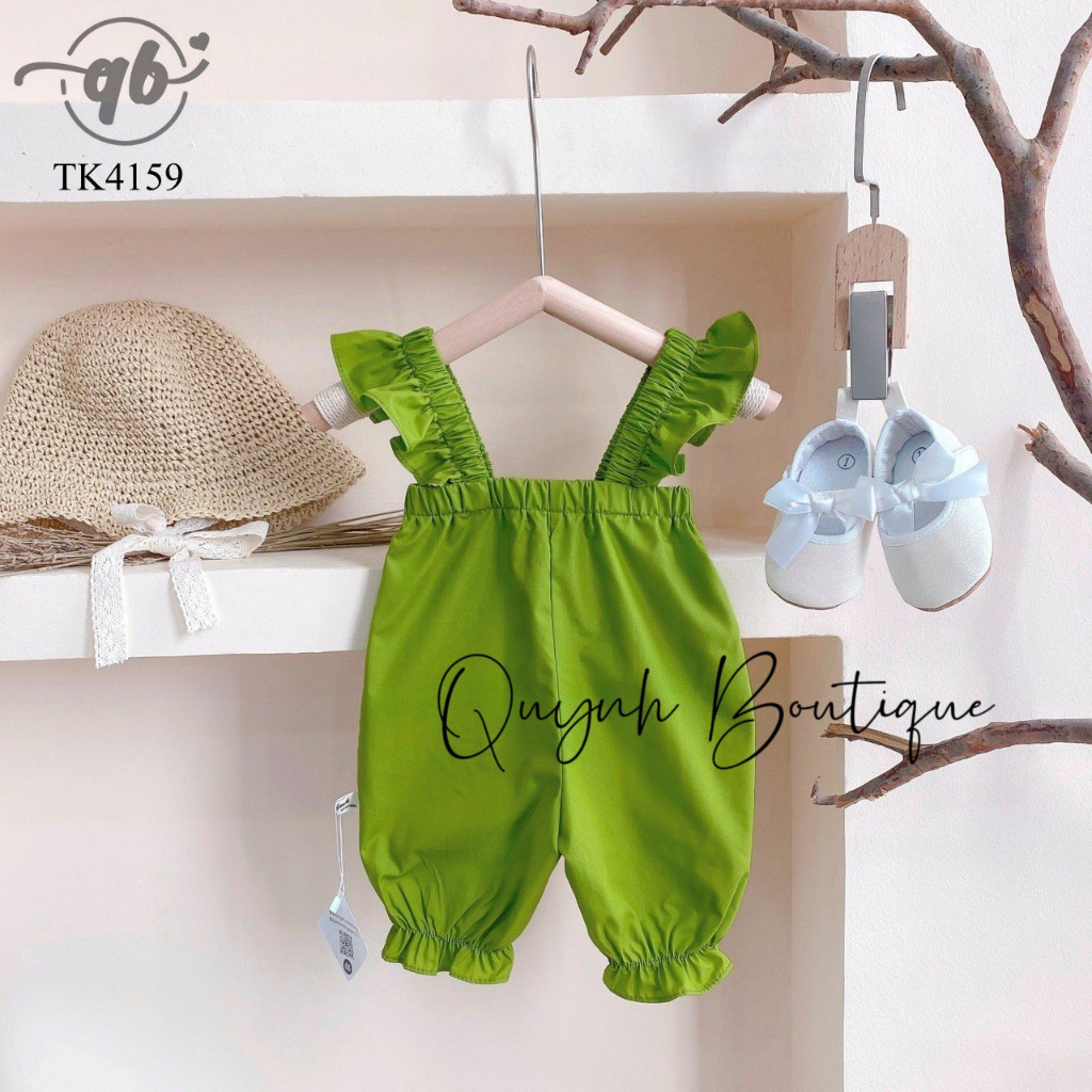 Yếm Bé Gái Quỳnh Boutique-Yếm Quần Xanh Lá Mạ