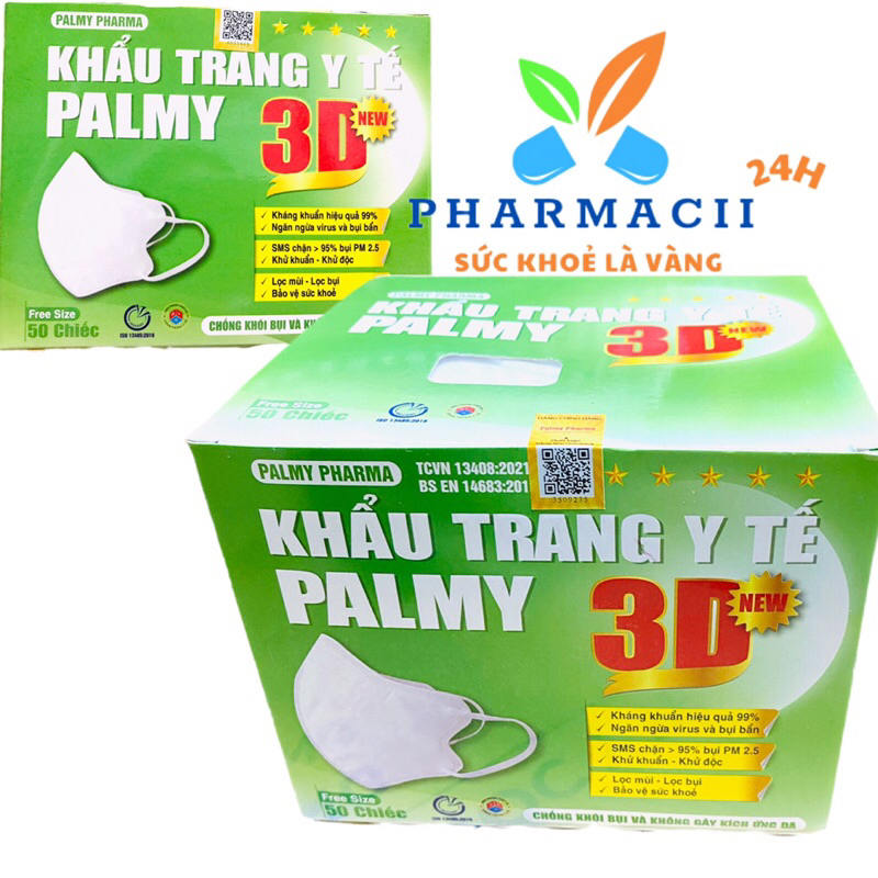 Khẩu Trang Y Tế 3D PALMY ( 1 hộp x 50 cái )