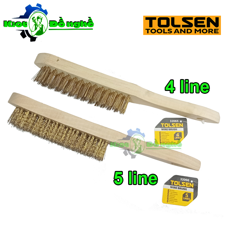 Bàn chải sắt TOLSEN 32065-32066-Bàn chải sắt đánh rỉ cán gỗ - KIOT ĐỒ NGHỀ