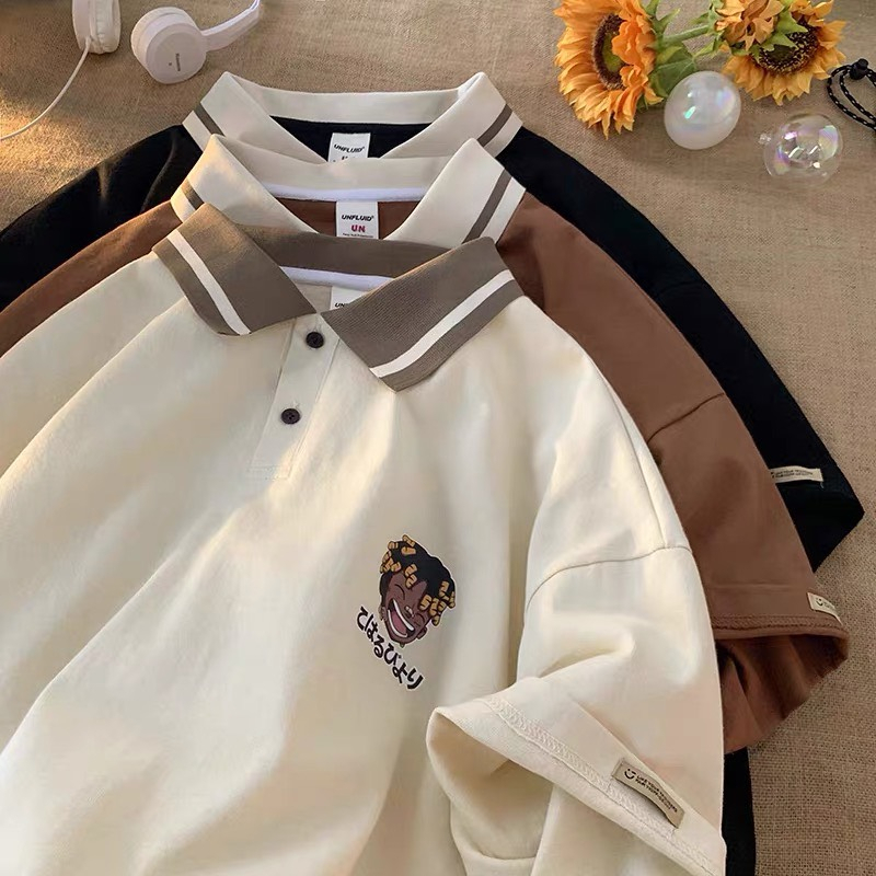 Áo Polo unisex CỔ BO PHỐI SỌC, đủ màu hottrend chất cotton mát, Size 40-90kg, Uzangshop