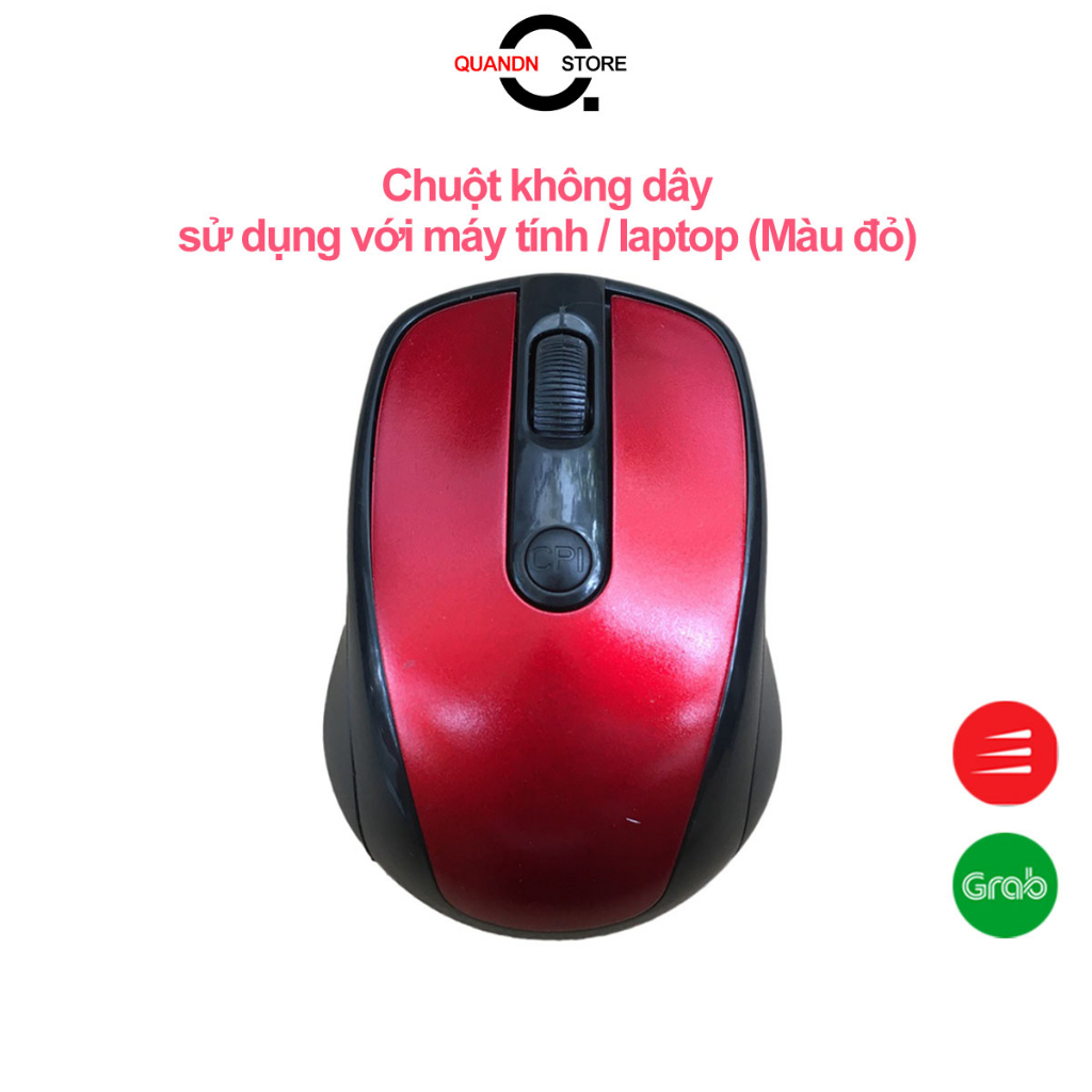 Chuột không dây sử dụng với máy tính / laptop (Màu đỏ)