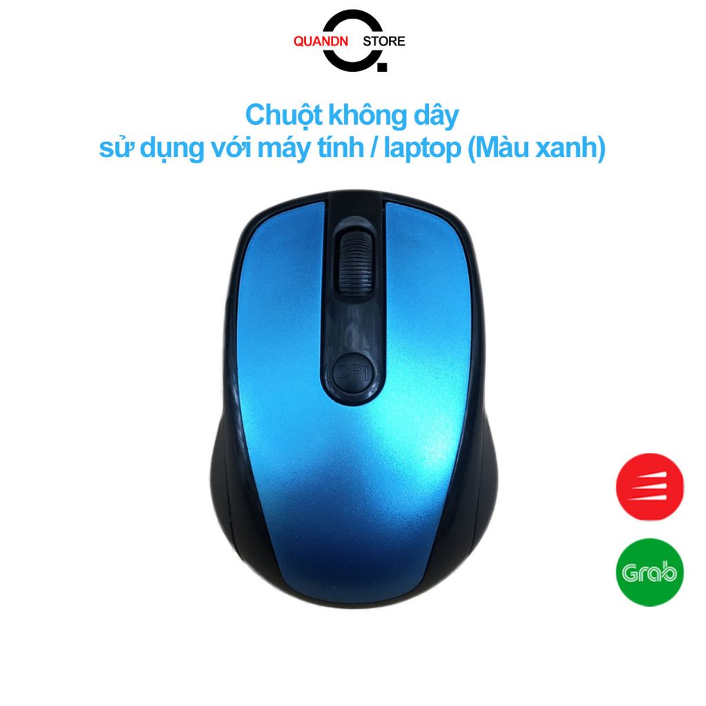 Chuột không dây sử dụng với máy tính / laptop (Màu xanh)