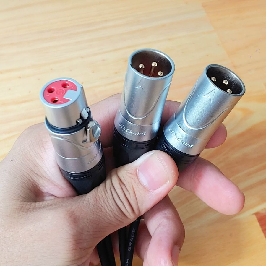 Dây Canon Cái Ra 2 Đực, dây canon 1 ra 2