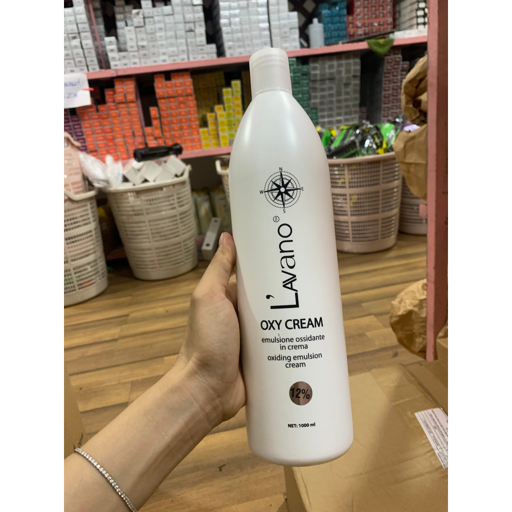 Oxy trợ nhuộm Lavano dùng để pha vào màu nhuộm, tẩy 1000ml dùng cho salon, tại nhà, mùi thơm, mềm