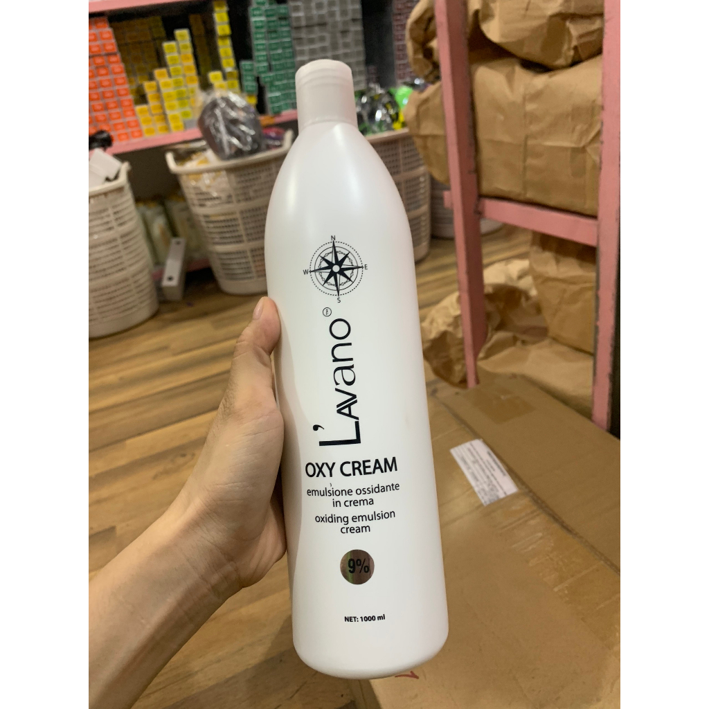 Oxy trợ nhuộm Lavano dùng để pha vào màu nhuộm, tẩy 1000ml dùng cho salon, tại nhà, mùi thơm, mềm
