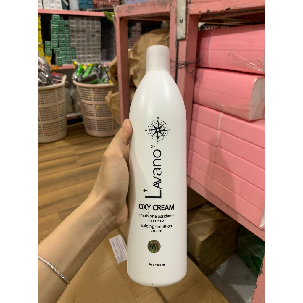 Oxy trợ nhuộm Lavano dùng để pha vào màu nhuộm, tẩy 1000ml dùng cho salon, tại nhà, mùi thơm, mềm