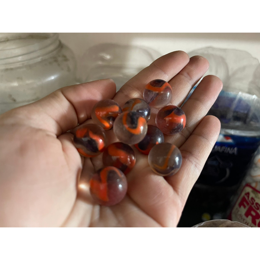 Bi ve thuỷ tinh cam nâu 16mm (10 viên)