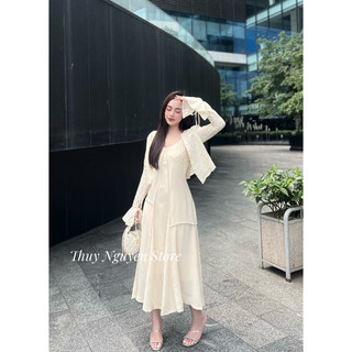 Áo Khoác Ren Tiểu Thư Lửng Mỏng Nhẹ