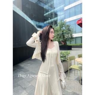 Áo Khoác Ren Tiểu Thư Lửng Mỏng Nhẹ
