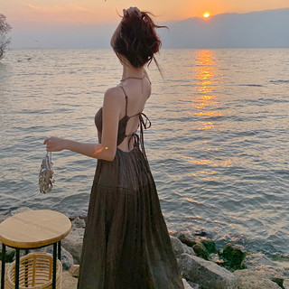 Đầm maxi đen óng ánhhai dây hở lưng quyến rũ thanh lịch size S/M/L chỉ có tại LUXIEU GARDEN🌸