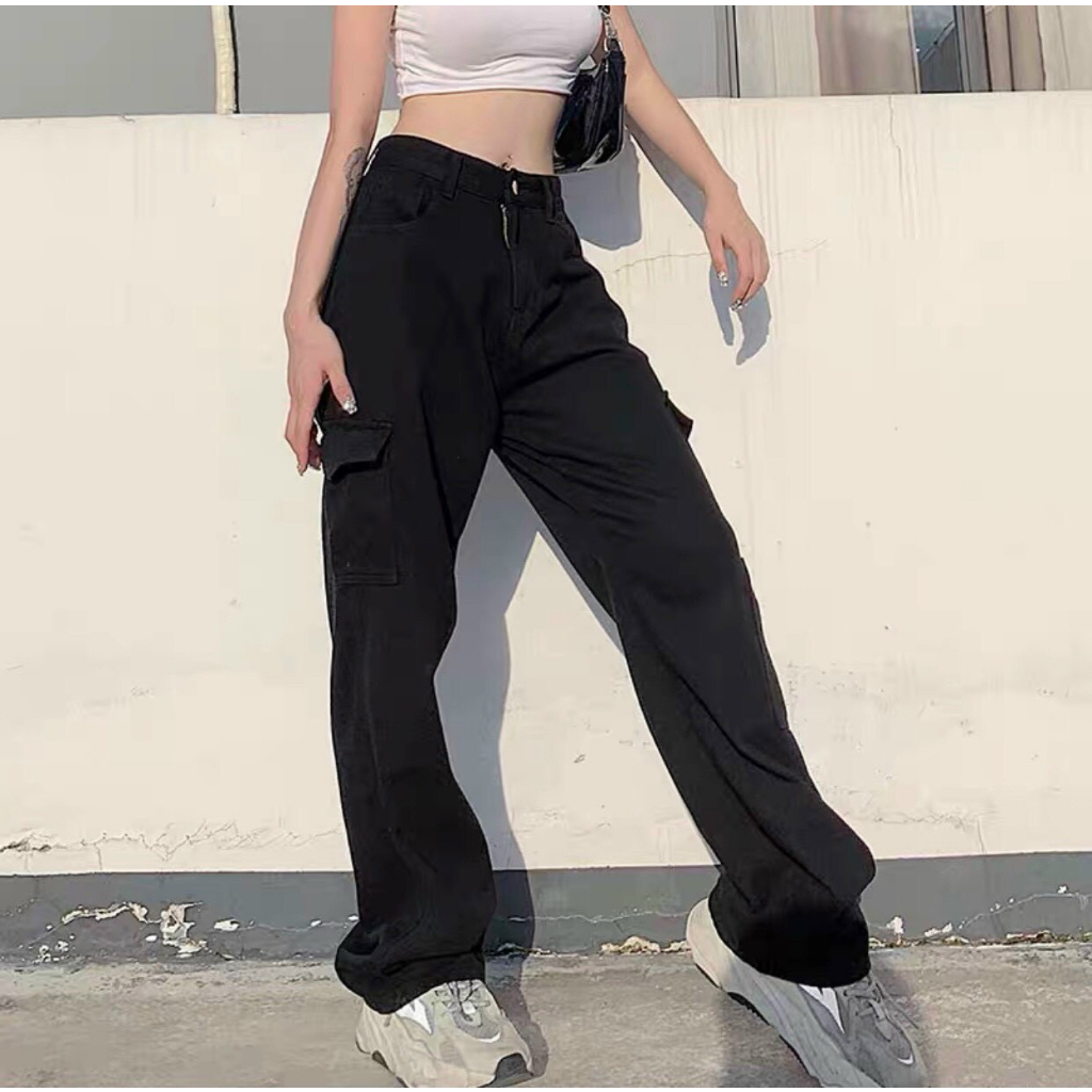 Quần Jean Túi Hộp Phong Cách Unisex