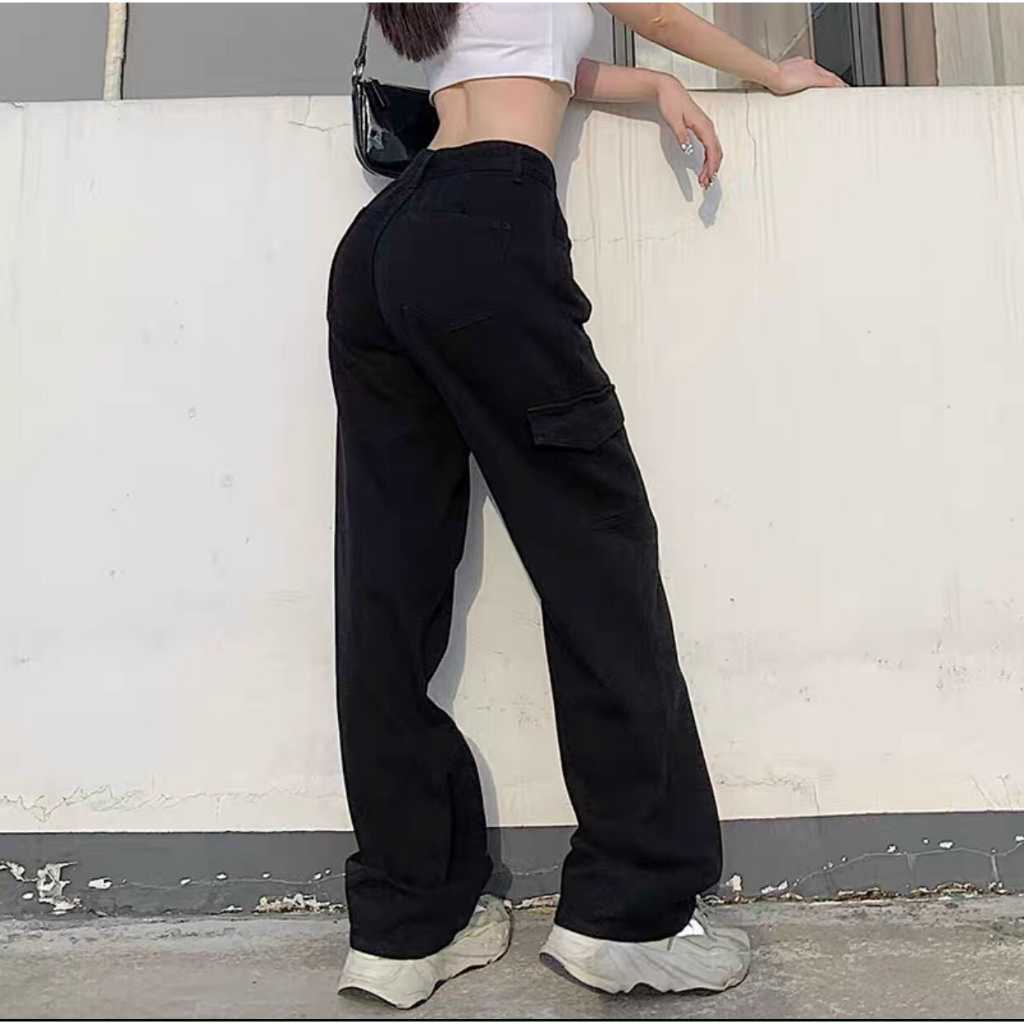Quần Jean Túi Hộp Phong Cách Unisex