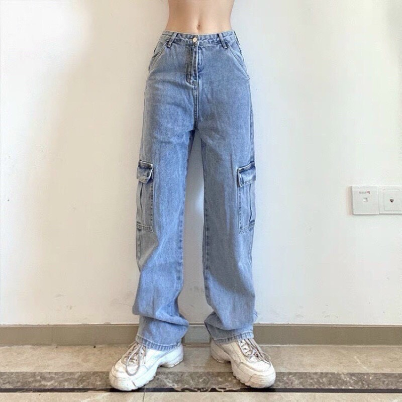 Quần Jean Túi Hộp Phong Cách Unisex