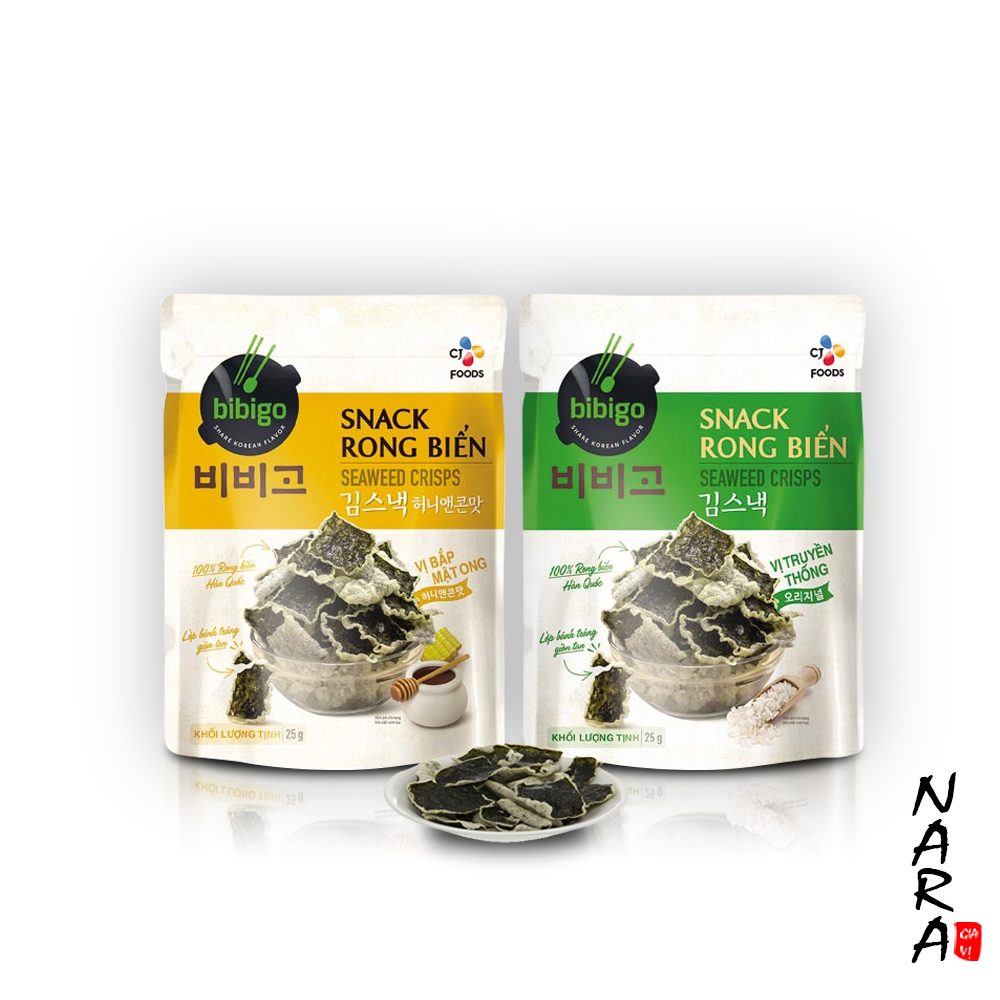 Snack Rong Biển BIBIGO 25gr - Truyền Thống/Bắp mật ong