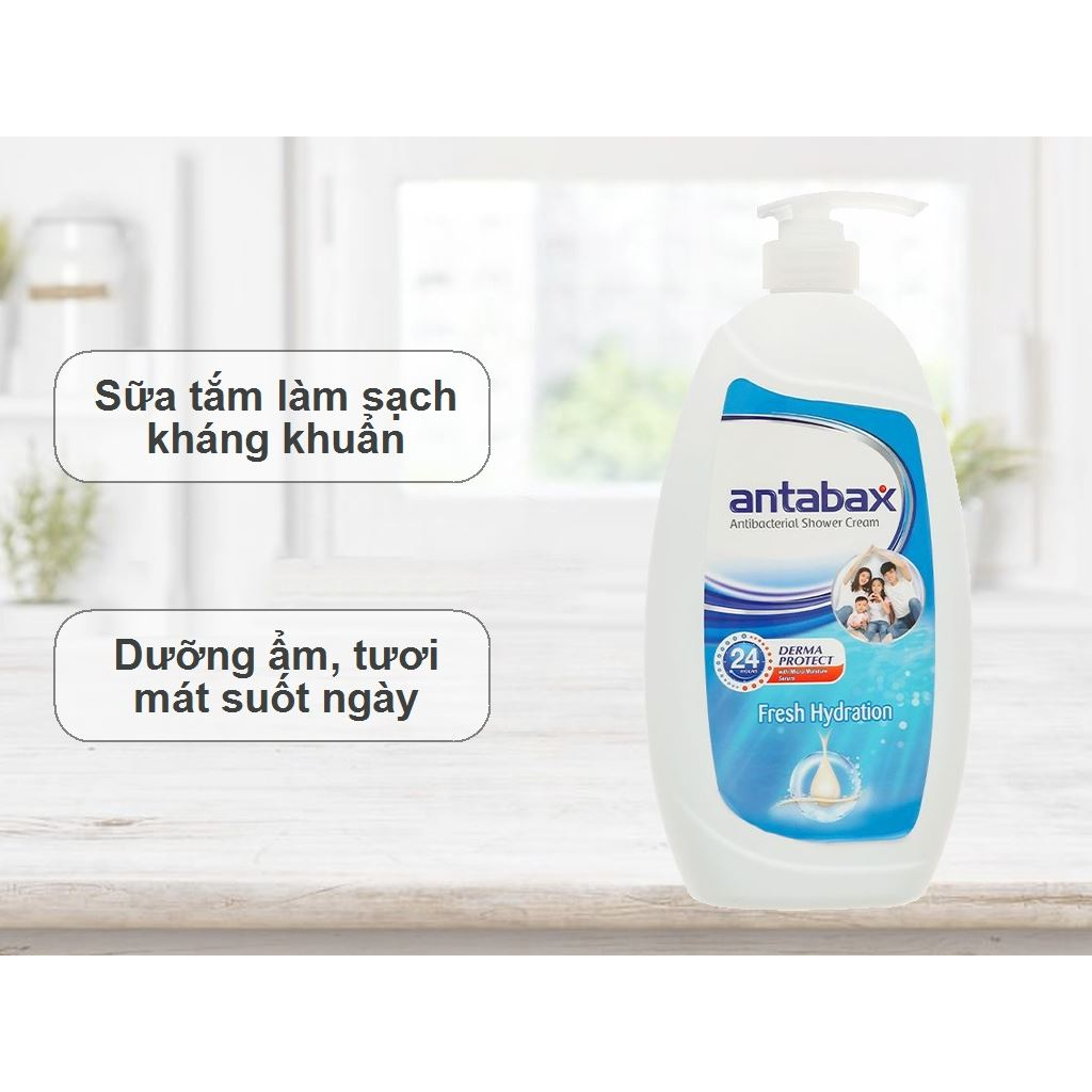 Sữa tắm Antabax Fresh Hydration sạch sảng khoái 850ml