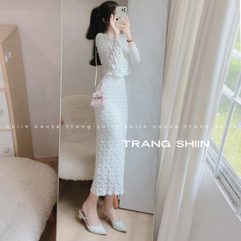 Set bộ váy nữ form dài thanh lịch, sang chảnh dành cho các nàng diện đi chơi, đi làm siêu xinh
