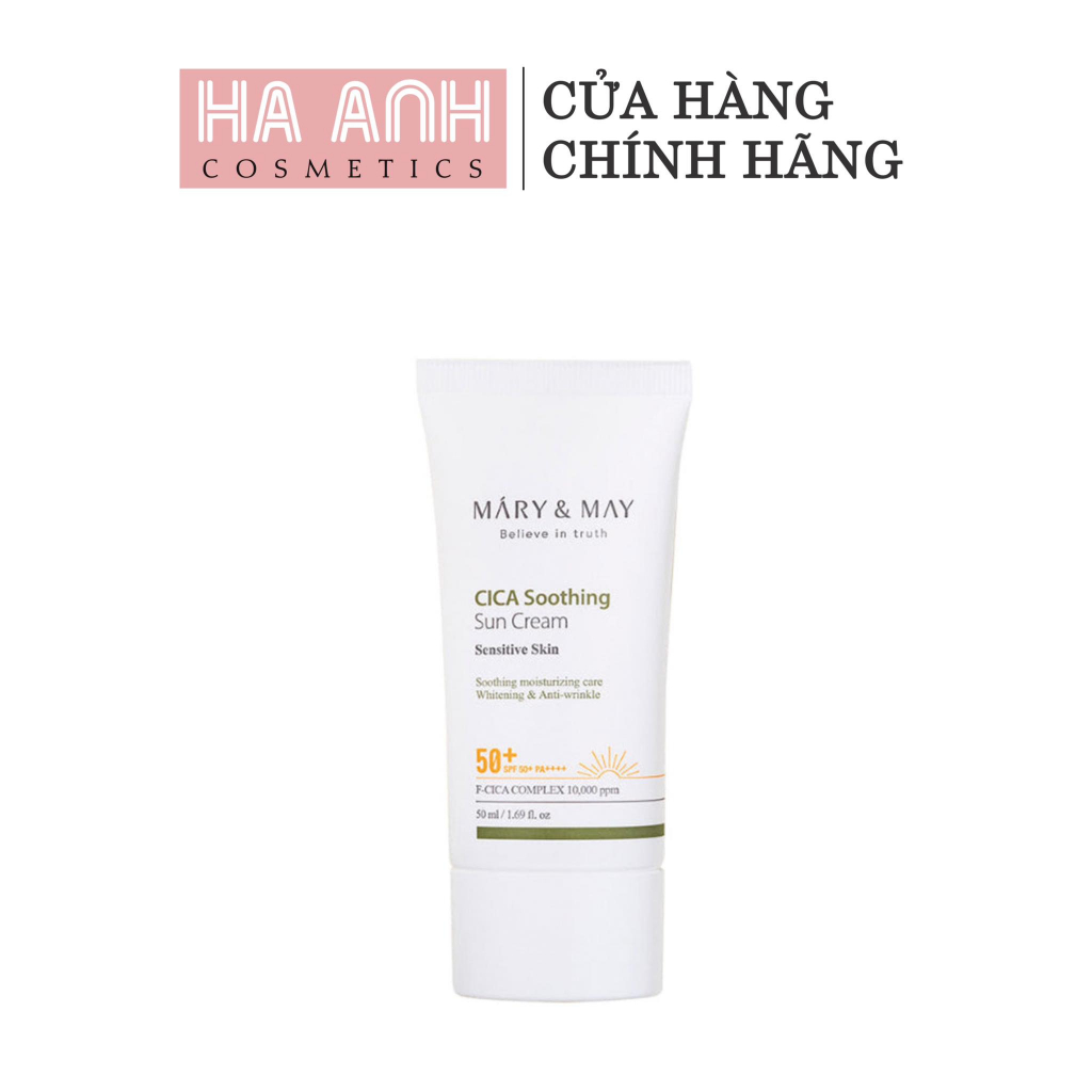 Kem Chống Nắng Mary & May Cica Soothing Sun Cream 50ml