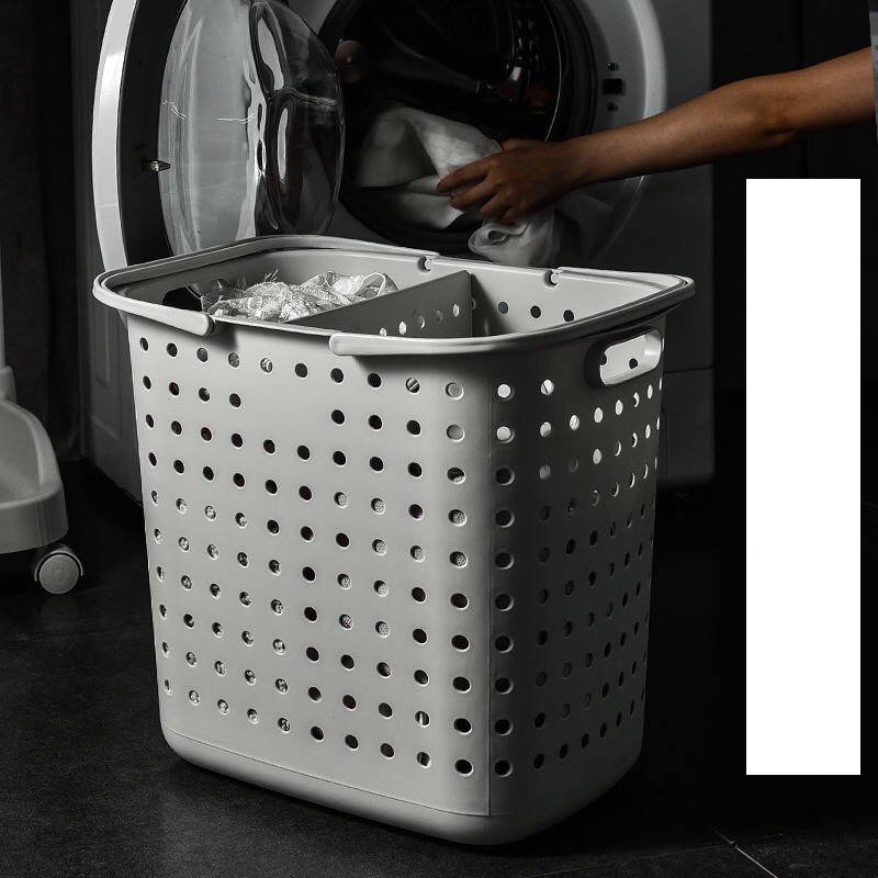 Giỏ đựng quần áo có quai xách nhựa size 42x31x37 cm màu ngẫu nhiên