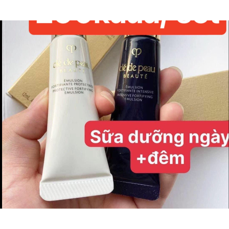 Set dưỡng da Cle De Peau Emulsion - Lotion 2 món gồm sữa dưỡng ngày và đêm