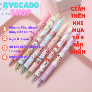 Bút bi gel ngòi 0.5mm mực đen