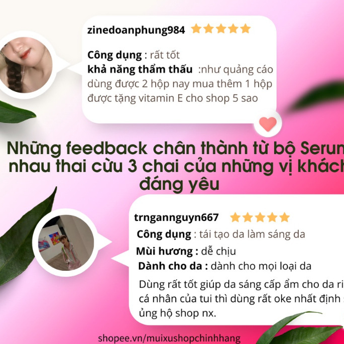 Serum nhau thai cừu Múi Xù GORGEOUS dưỡng trắng da mặt, serum dưỡng ẩm nâng tone da mặt làm mờ nếp nhăn, thâm, nám