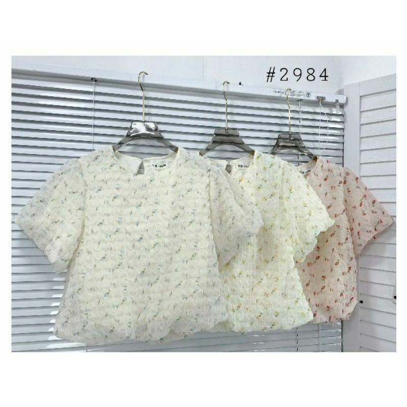 Áo Voan Hoa Nhí Tay Bồng 2 Lớp Siêu Xinh Hottrend 2023_Haan.closet