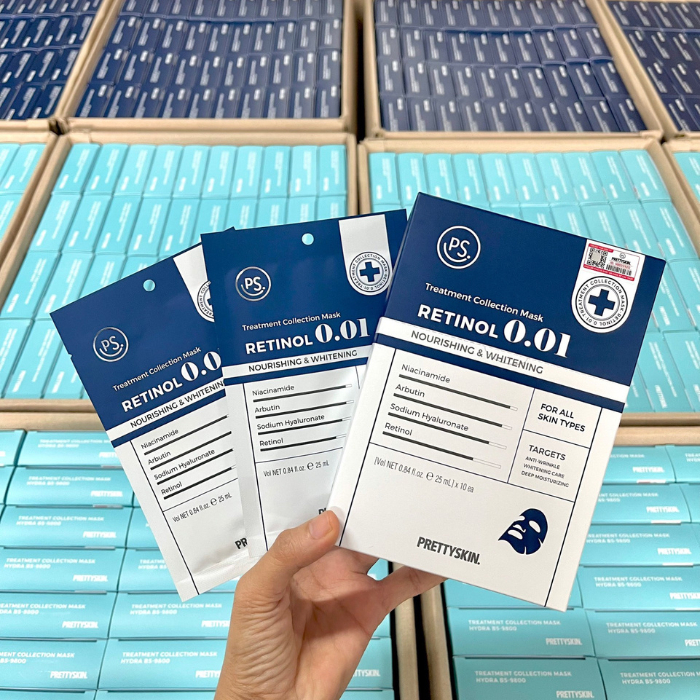 Lẻ 1 miếng Mặt Nạ Dưỡng Trắng Phục Hồi Da Hydra B5 Glutathione Retinol Prettyskin pretty skin Treatment Mask 25ml Hàn Q
