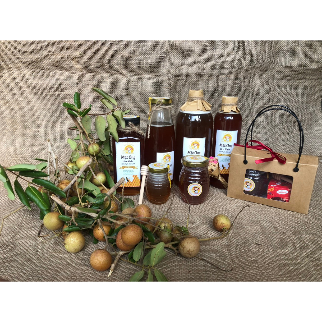 Mật ong Hoa Nhãn Bà Rịa, 100% nguyên chất chai 1 lít.