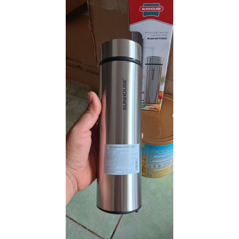 Bình giữ nhiệt Inox SUNHOUSE 450ml KS- TU450ml.